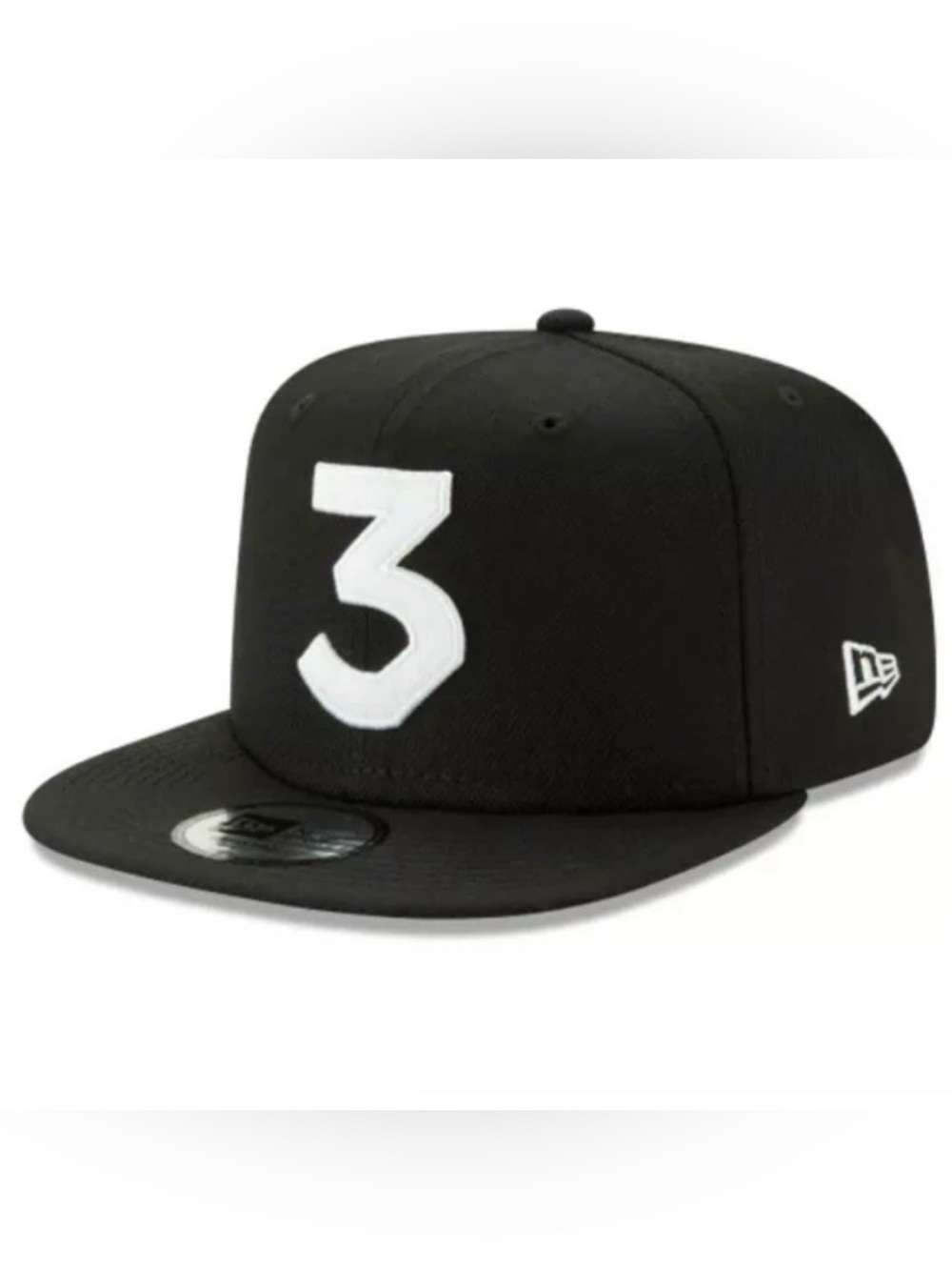 NEW ERA - Chance The Rapper ‘3’ Logo High Crown Snapback Cap - Black